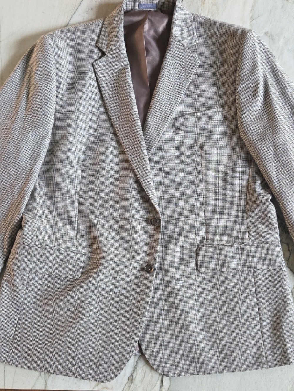 Stafford Gray Micro Houndstooth Sport Coat